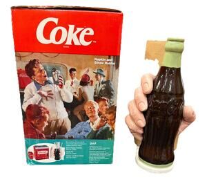 Vintage Coca Cola Ceramic Napkin Holder NIB